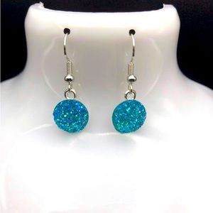 Glitter rhinestone earrings